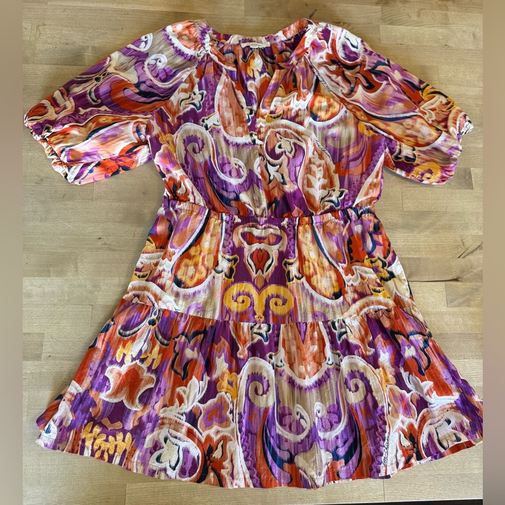 Chico's 50th anniversary paisley tiered Midi Dress - Picture 6 of 12